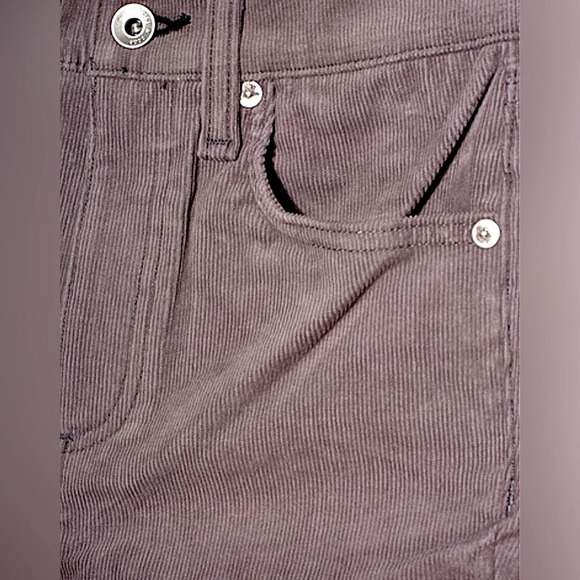 Rag & Bone — High Rise Nickle Grey Corduroy Pants - Picture 3 of 5